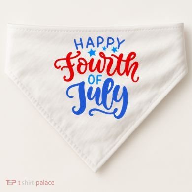 Happy Fourth Of July Celebration USA-Made Doggie Bandana