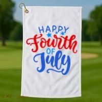 Happy Fourth Of July Celebration Golf Towel thumb 1