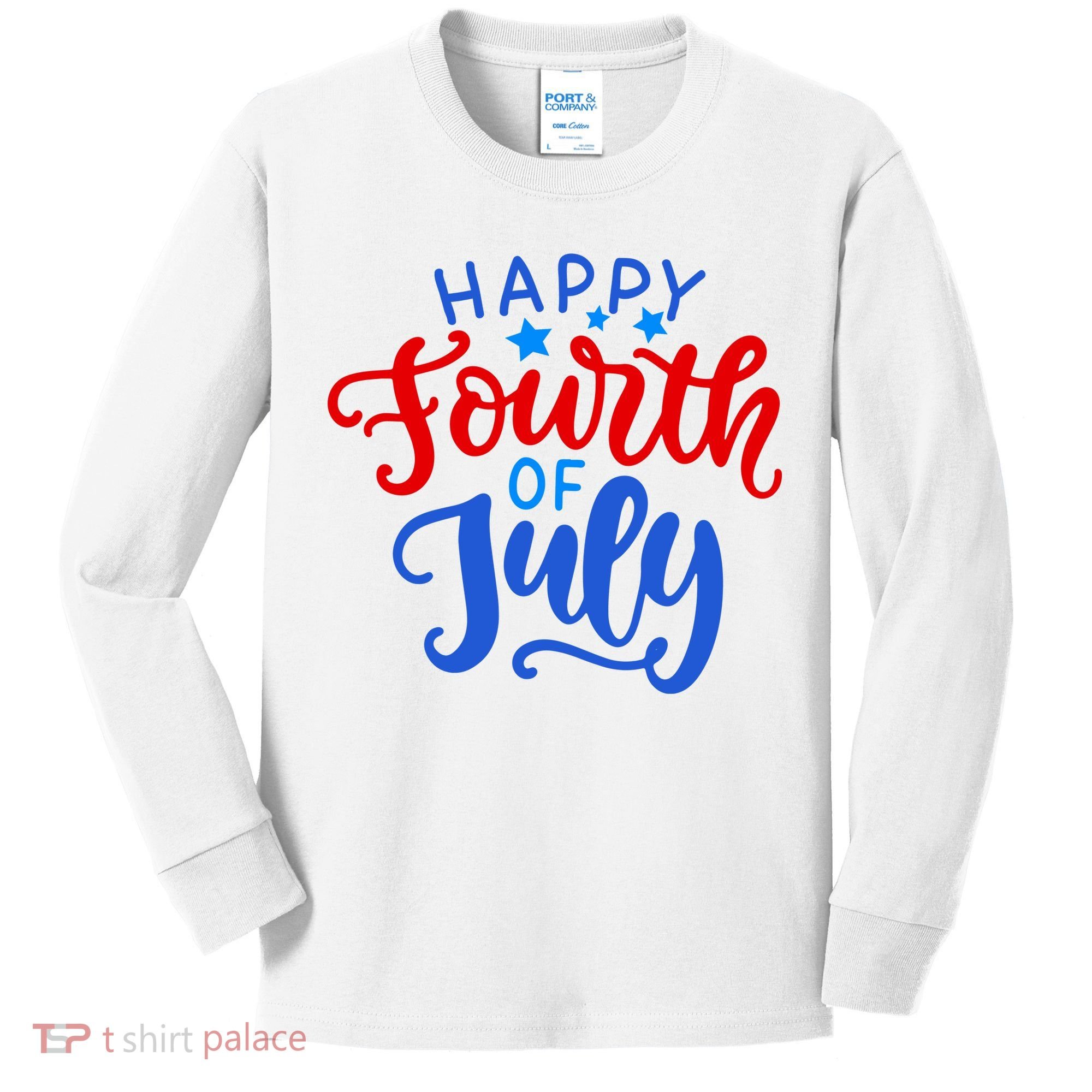 Happy Fourth Of July Celebration Kids Long Sleeve Shirt