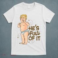 He's Full Of It Funny Baby Trump Politcal T-Shirt thumb 5
