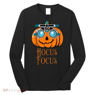 Hocus Focus Optometry Halloween Optometrist Eye Doctor Funny Long Sleeve Shirt