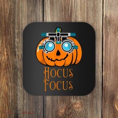 Hocus Focus Optometry Halloween Optometrist Eye Doctor Funny Coaster
