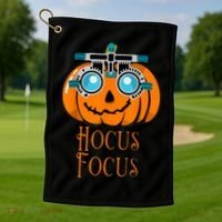 Hocus Focus Optometry Halloween Optometrist Eye Doctor Funny Golf Towel thumb 1