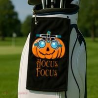 Hocus Focus Optometry Halloween Optometrist Eye Doctor Funny Golf Towel thumb 2
