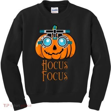 Hocus Focus Optometry Halloween Optometrist Eye Doctor Funny Kids Sweatshirt
