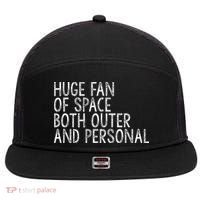 Huge Fan Of Both Outer And Personal Space 7 Panel Mesh Trucker Snapback Hat thumb 0