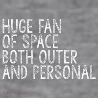 Huge Fan Of Both Outer And Personal Space Women's Racerback Cropped Tank thumb 2