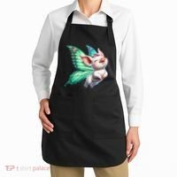 Happy Flying Pig With Butterfly Wings Fly Pig Lovers Apron thumb 2