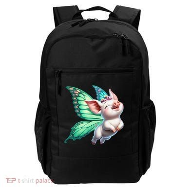 Happy Flying Pig With Butterfly Wings Fly Pig Lovers Backpack