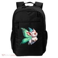Happy Flying Pig With Butterfly Wings Fly Pig Lovers Backpack thumb 0