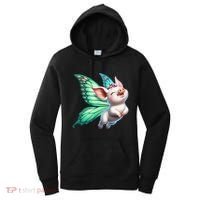 Happy Flying Pig With Butterfly Wings Fly Pig Lovers Women's Hoodie thumb 0