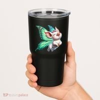 Happy Flying Pig With Butterfly Wings Fly Pig Lovers Tumbler thumb 2