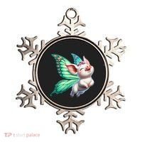 Happy Flying Pig With Butterfly Wings Fly Pig Lovers Ornament thumb 0