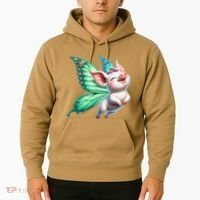 Happy Flying Pig With Butterfly Wings Fly Pig Lovers Hoodie thumb 2