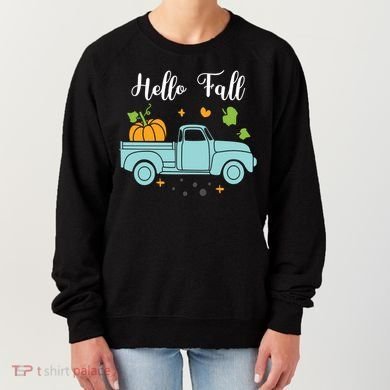Hello Fall Pumpkin Vintage Truck Women's Sweatshirt