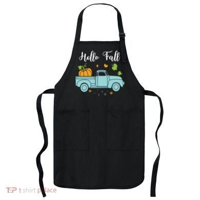 Hello Fall Pumpkin Vintage Truck Apron