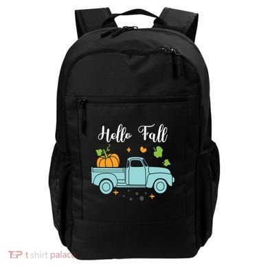 Hello Fall Pumpkin Vintage Truck Backpack