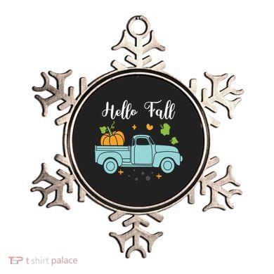 Hello Fall Pumpkin Vintage Truck Ornament