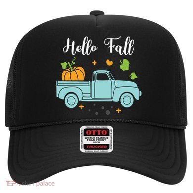 Hello Fall Pumpkin Vintage Truck Hat