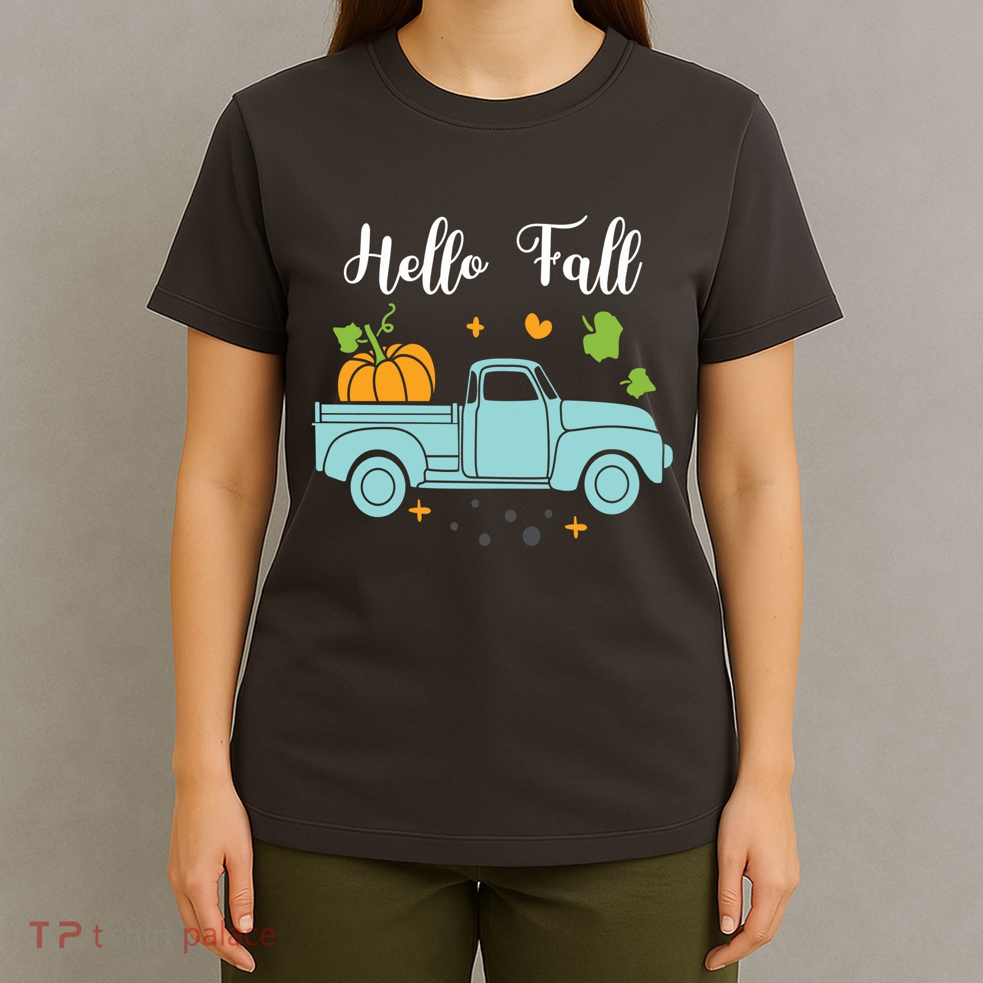 Hello Fall Pumpkin Vintage Truck T-Shirt
