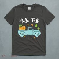 Hello Fall Pumpkin Vintage Truck T-Shirt thumb 5