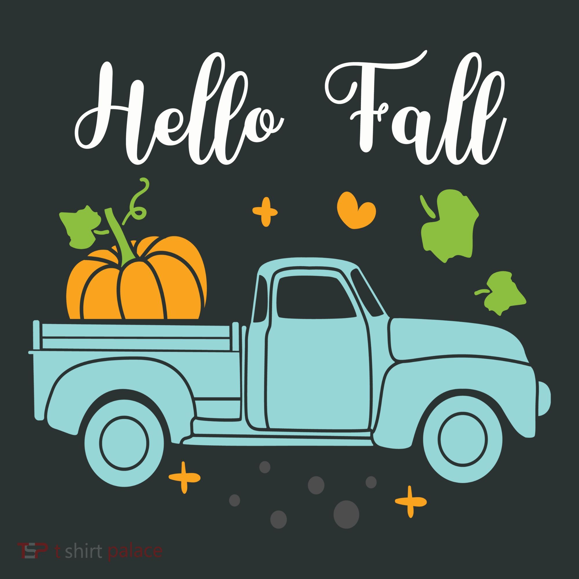 Hello Fall Pumpkin Vintage Truck T-Shirt