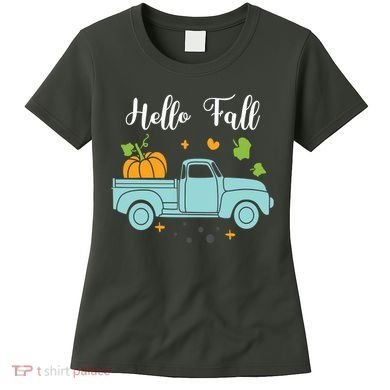 Hello Fall Pumpkin Vintage Truck Women's T-Shirt