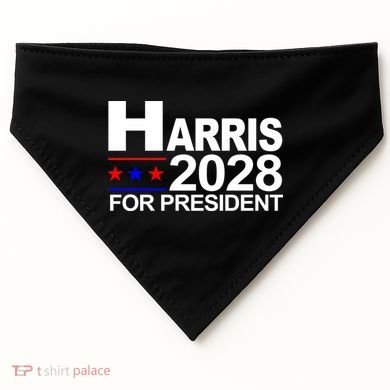 Harris For President 2028  USA-Made Doggie Bandana