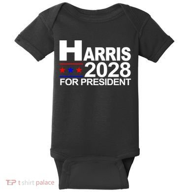 Harris For President 2028  Baby Bodysuit