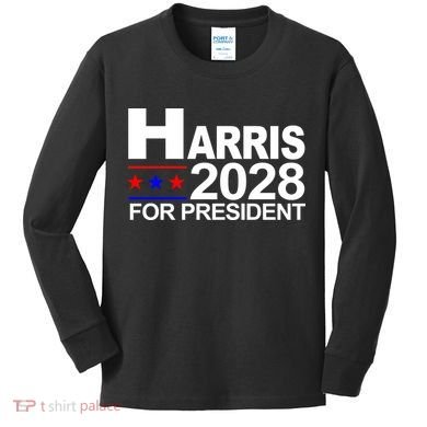 Harris For President 2028  Kids Long Sleeve Shirt