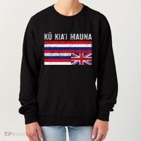 Hawaiian Flag Protest Protect Mauna Kea Ku Kiai Mauna Women's Sweatshirt thumb 0