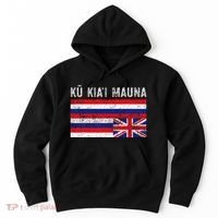 Hawaiian Flag Protest Protect Mauna Kea Ku Kiai Mauna Hoodie thumb 0
