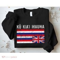Hawaiian Flag Protest Protect Mauna Kea Ku Kiai Mauna Sweatshirt thumb 2