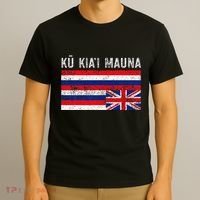 Hawaiian Flag Protest Protect Mauna Kea Ku Kiai Mauna T-Shirt thumb 3
