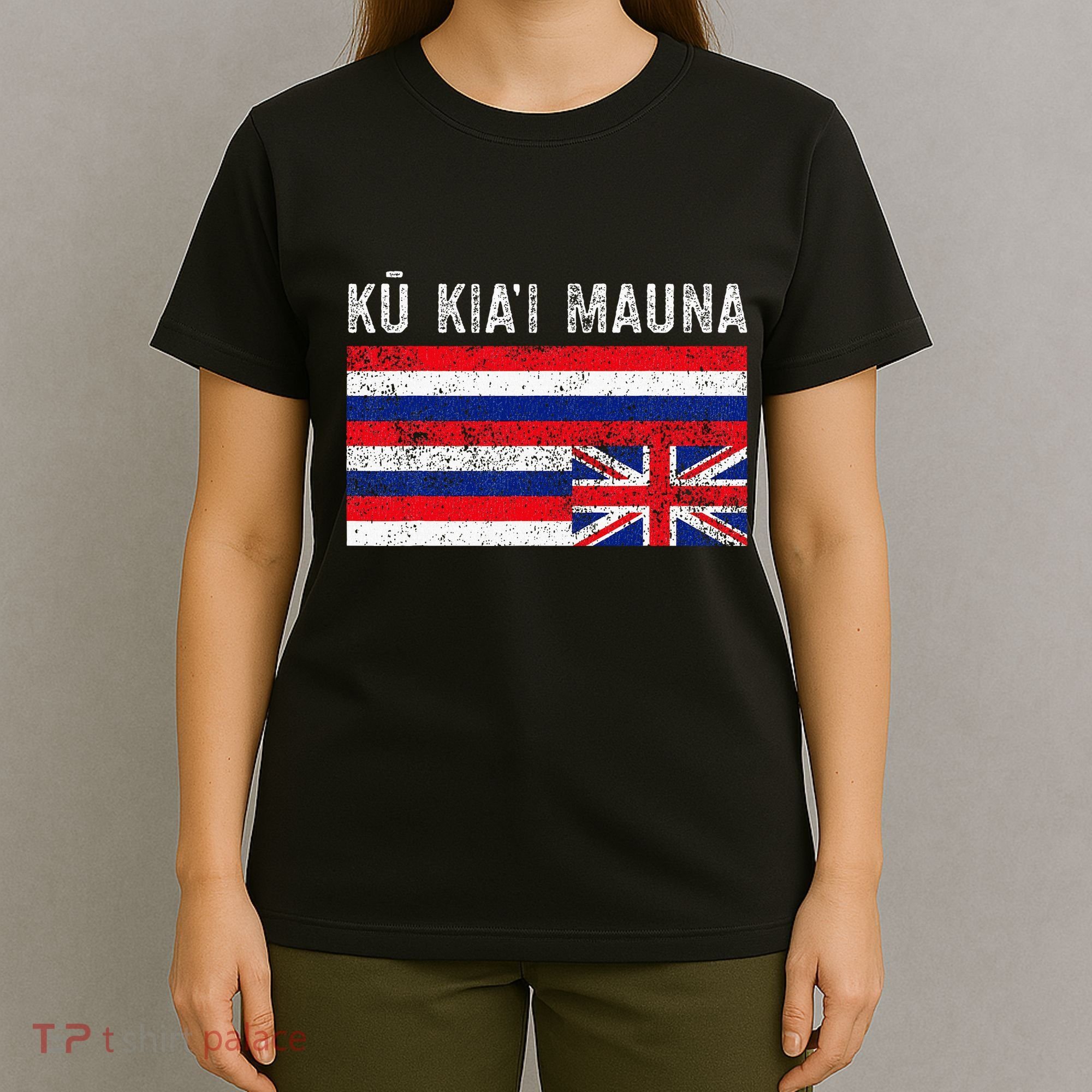 Hawaiian Flag Protest Protect Mauna Kea Ku Kiai Mauna T-Shirt