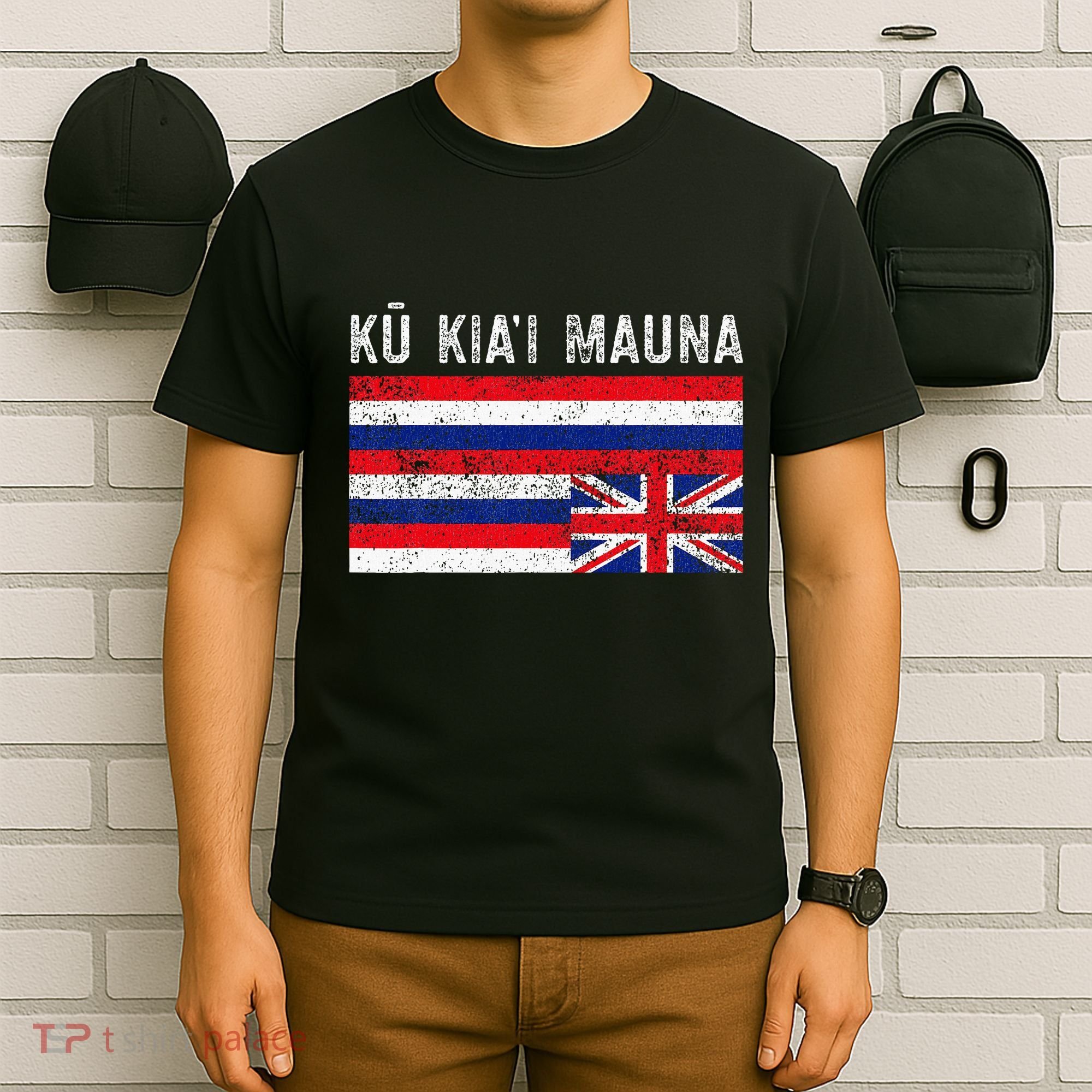 Hawaiian Flag Protest Protect Mauna Kea Ku Kiai Mauna T-Shirt