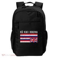 Hawaiian Flag Protest Protect Mauna Kea Ku Kiai Mauna Backpack thumb 0