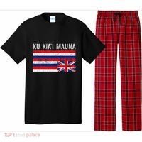 Hawaiian Flag Protest Protect Mauna Kea Ku Kiai Mauna Pajama Set thumb 0