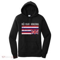 Hawaiian Flag Protest Protect Mauna Kea Ku Kiai Mauna Women's Hoodie thumb 0