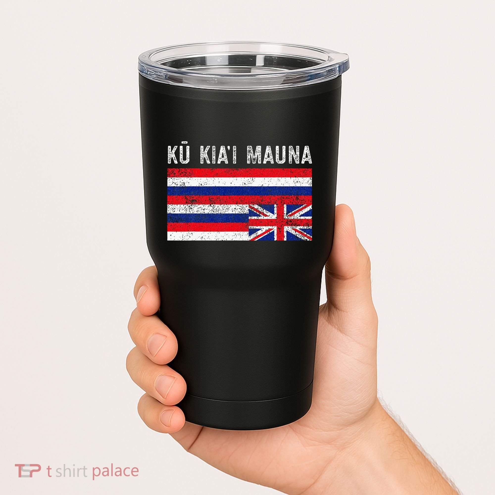 Hawaiian Flag Protest Protect Mauna Kea Ku Kiai Mauna Tumbler