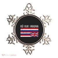 Hawaiian Flag Protest Protect Mauna Kea Ku Kiai Mauna Ornament thumb 0