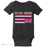 Hawaiian Flag Protest Protect Mauna Kea Ku Kiai Mauna Baby Bodysuit thumb 0