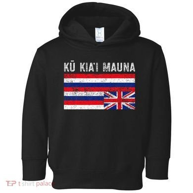 Hawaiian Flag Protest Protect Mauna Kea Ku Kiai Mauna Toddler Hoodie