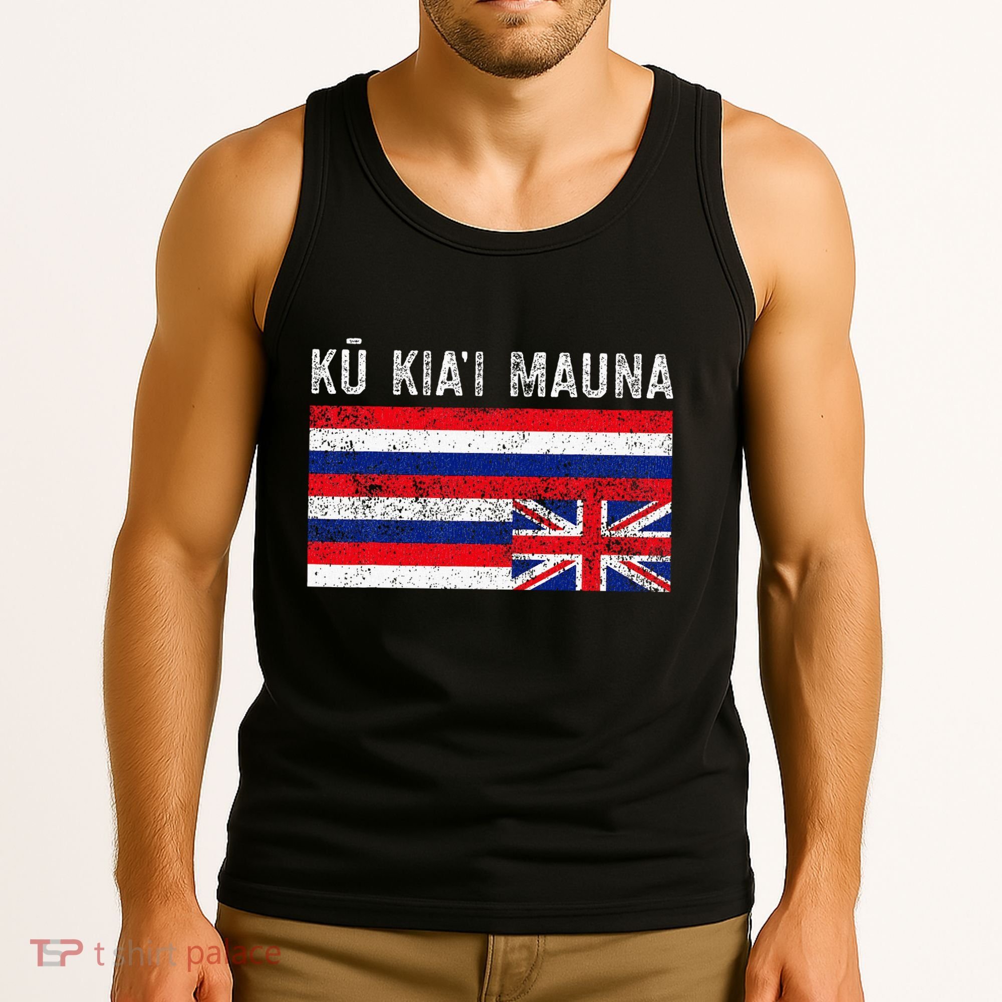 Hawaiian Flag Protest Protect Mauna Kea Ku Kiai Mauna Tank Top