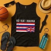 Hawaiian Flag Protest Protect Mauna Kea Ku Kiai Mauna Tank Top thumb 4