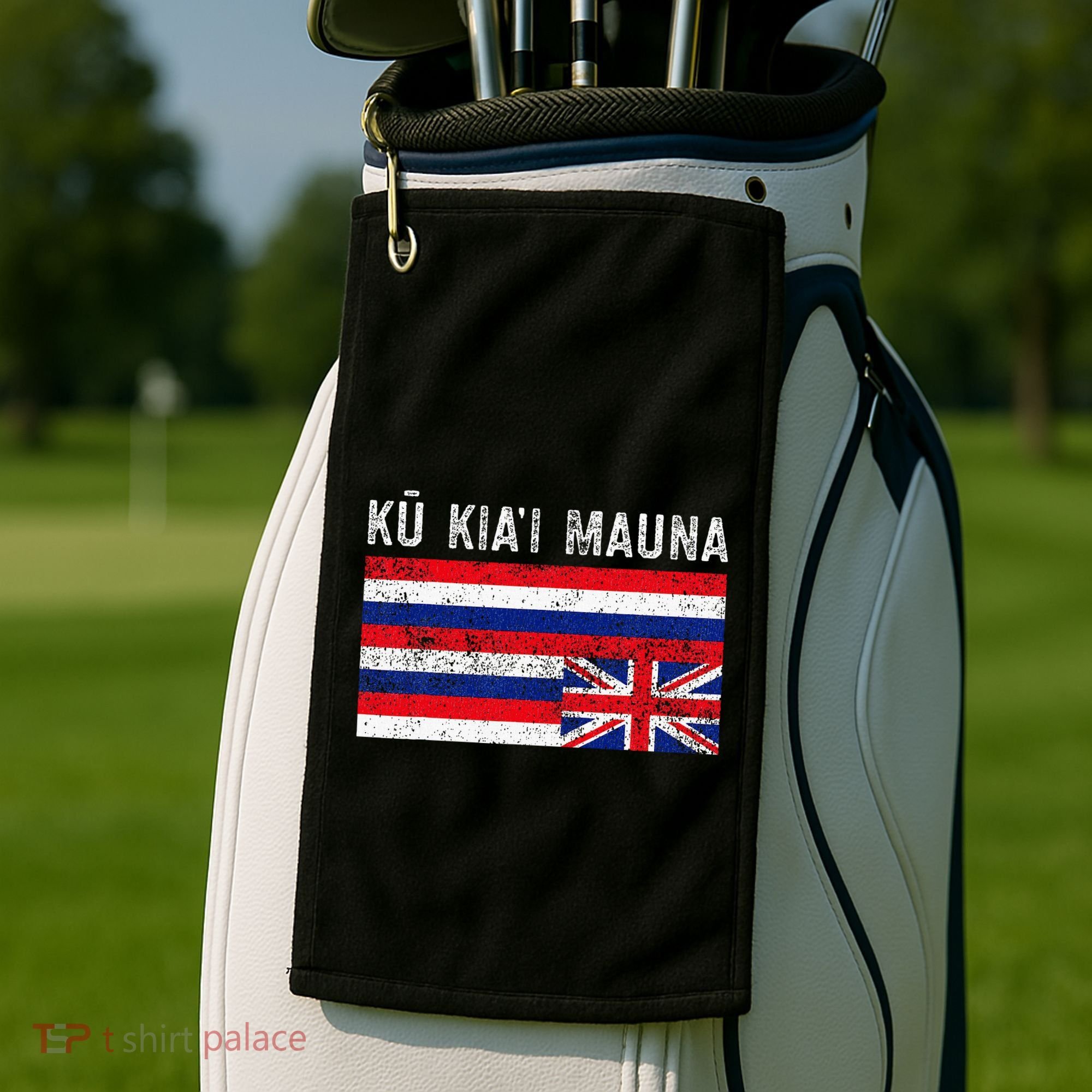 Hawaiian Flag Protest Protect Mauna Kea Ku Kiai Mauna Golf Towel