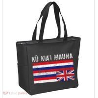 Hawaiian Flag Protest Protect Mauna Kea Ku Kiai Mauna Tote Bag thumb 2
