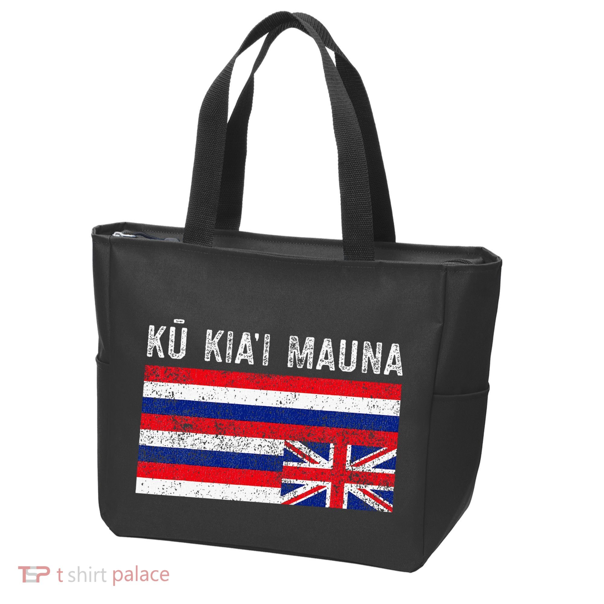 Hawaiian Flag Protest Protect Mauna Kea Ku Kiai Mauna Tote Bag