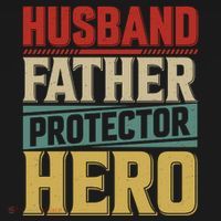 Husband Father Protector Hero FatherS Day Themed Graphic Doggie Tank thumb 4