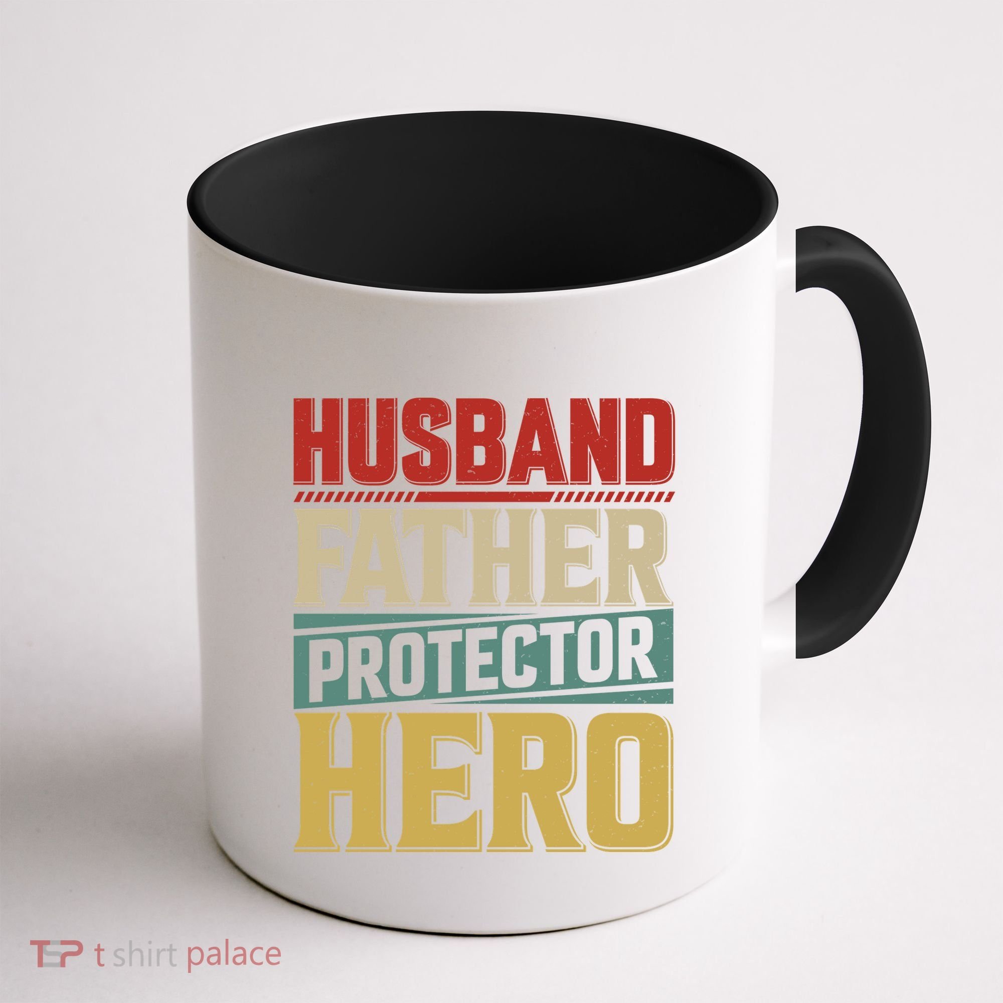 Husband Father Protector Hero FatherS Day Themed Graphic Coffee Mug